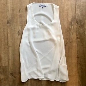 White Sleeveless Blouse with open back